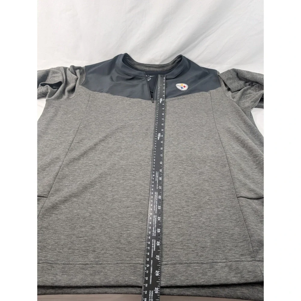 Nike Pittsburgh Steelers Quarter Zip Pullover Mens XXL Black Dri-FIT On Field